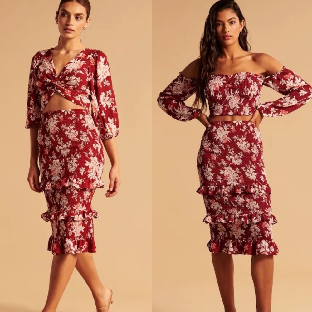 Set of 3 skirt and tops A&F XXS petite